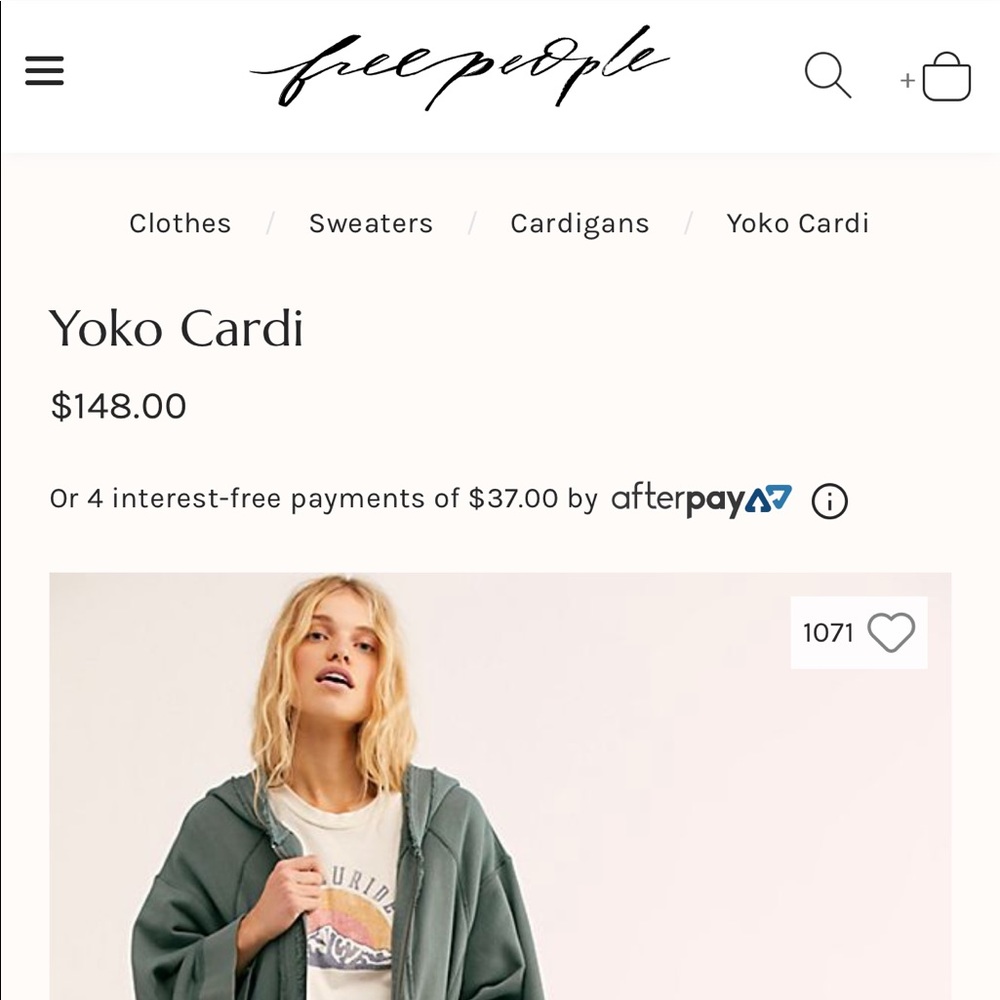 Free people yoko cardigan